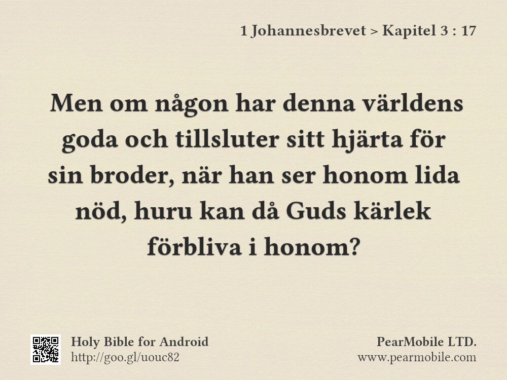 1 Johannesbrevet, Kapitel 3:17